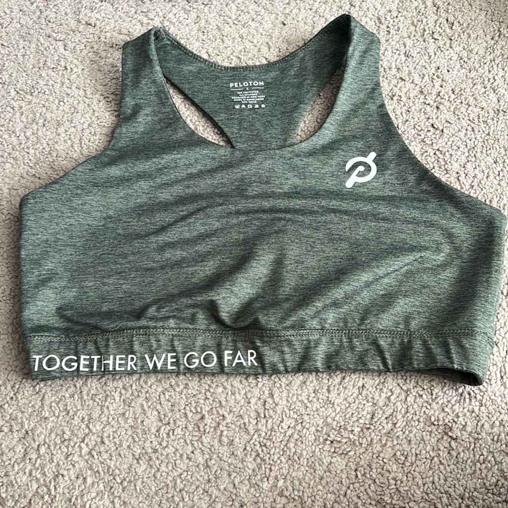 Peloton sports bra green Large